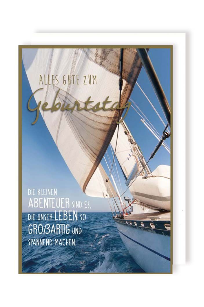Geburtstagskarte - Schiff, by Lefran - Erlebnis- & Genusskaufhaus