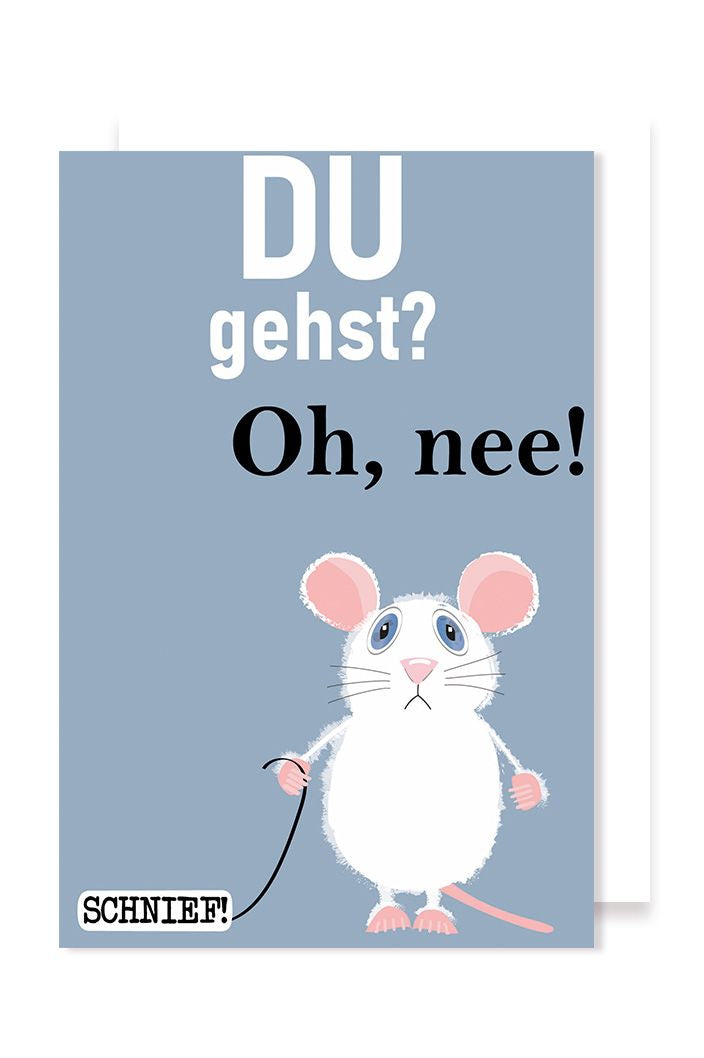 Abschied Karte – du gehst? Oh ne! by Lefran - Erlebnis- & Genusskaufhaus