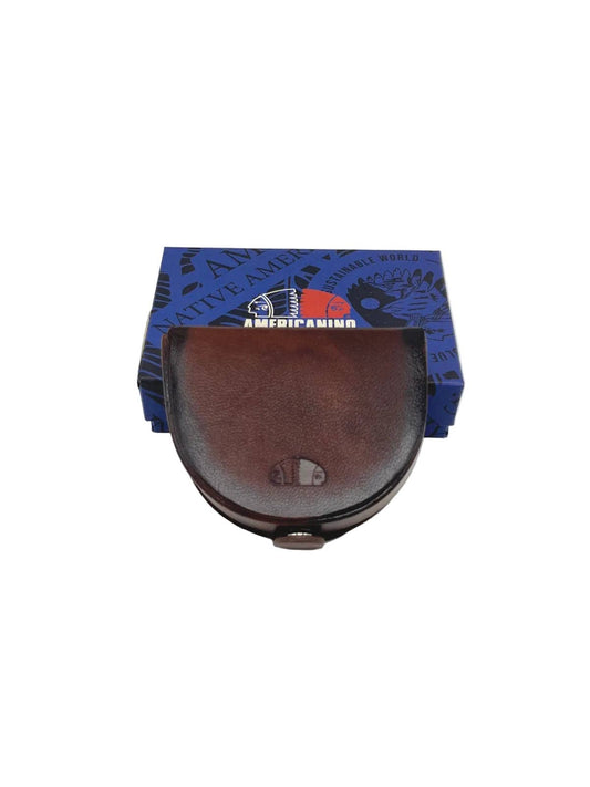 Vintage-Münzbeutel aus echtem Leder mit Druckknopfverschluss, Marke Americanino, Art. PDK487-12: Schwarz by Suie Valentini srl