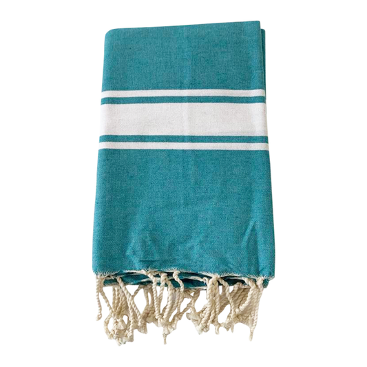 Flache traditionelle Fouta KOZO 100x200 cm oder 200x200 cm: Taupe / 100 x 200 by Le comptoir de la plage