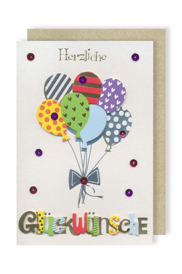 3-D Glückwunschkarte, Luftballons by Lefran - Erlebnis- & Genusskaufhaus