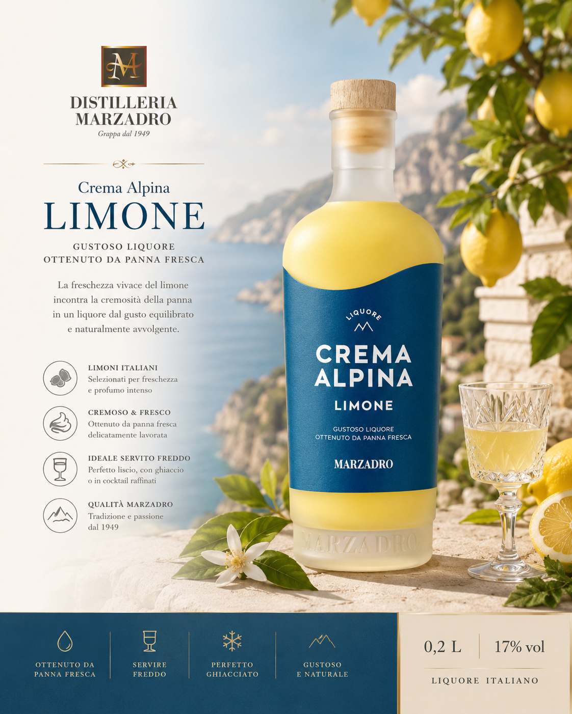 Marzadro Limoncino Tradizionale 0,20 L 35% Vol. by Marzadro
