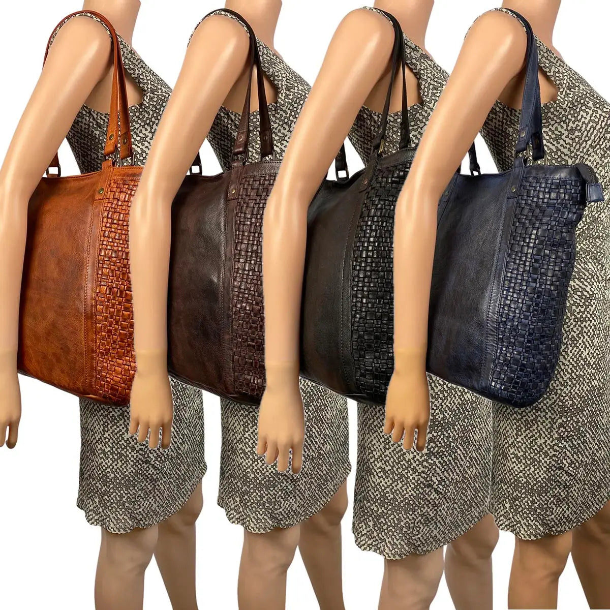 Arrigo Shopper Bag - Großes Modell aus Leder in 3 Farben