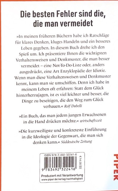 Die Not-To-Do-Liste by Rolf Dobelli