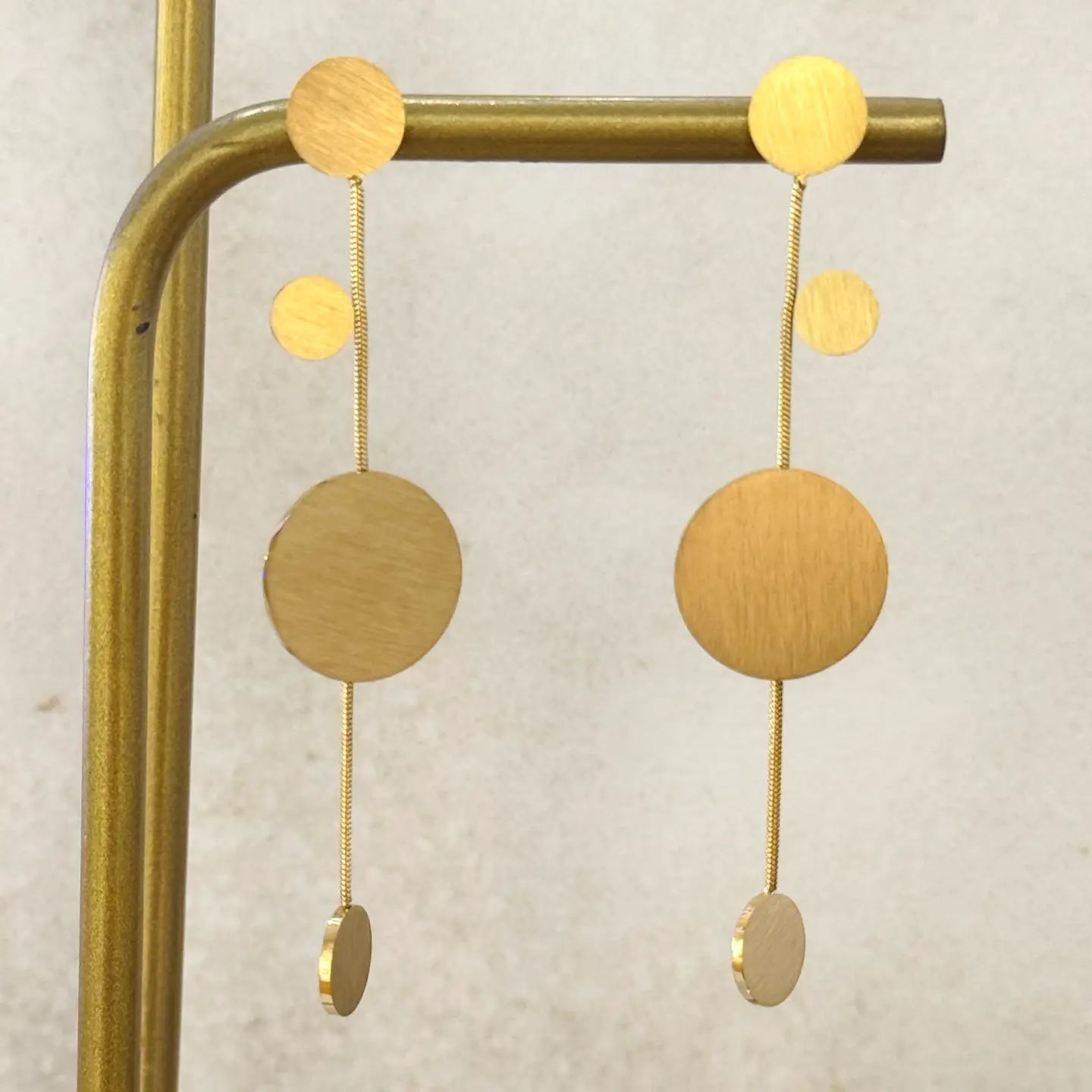 Bubble Tree Ohrringe aus gebürstetem Gold
