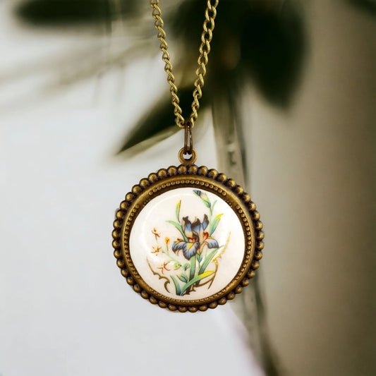 Bronze Kette im Vintage Stil "Blumen"