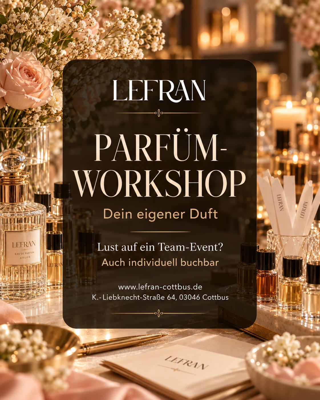 Parfüm Workshop als Team Event by Lefran - Erlebnis- & Genusskaufhaus
