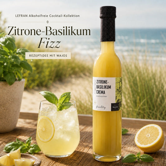 Zitrone-Basilikum Fizz mit Tonic – zitronig, kräuterig & erfrischend