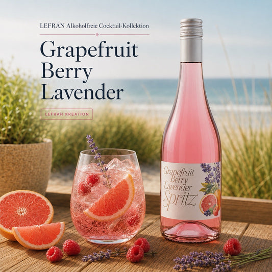 Grapefruit Berry Lavender – alkoholfrei -fruchtig, floral & wunderschön rosé