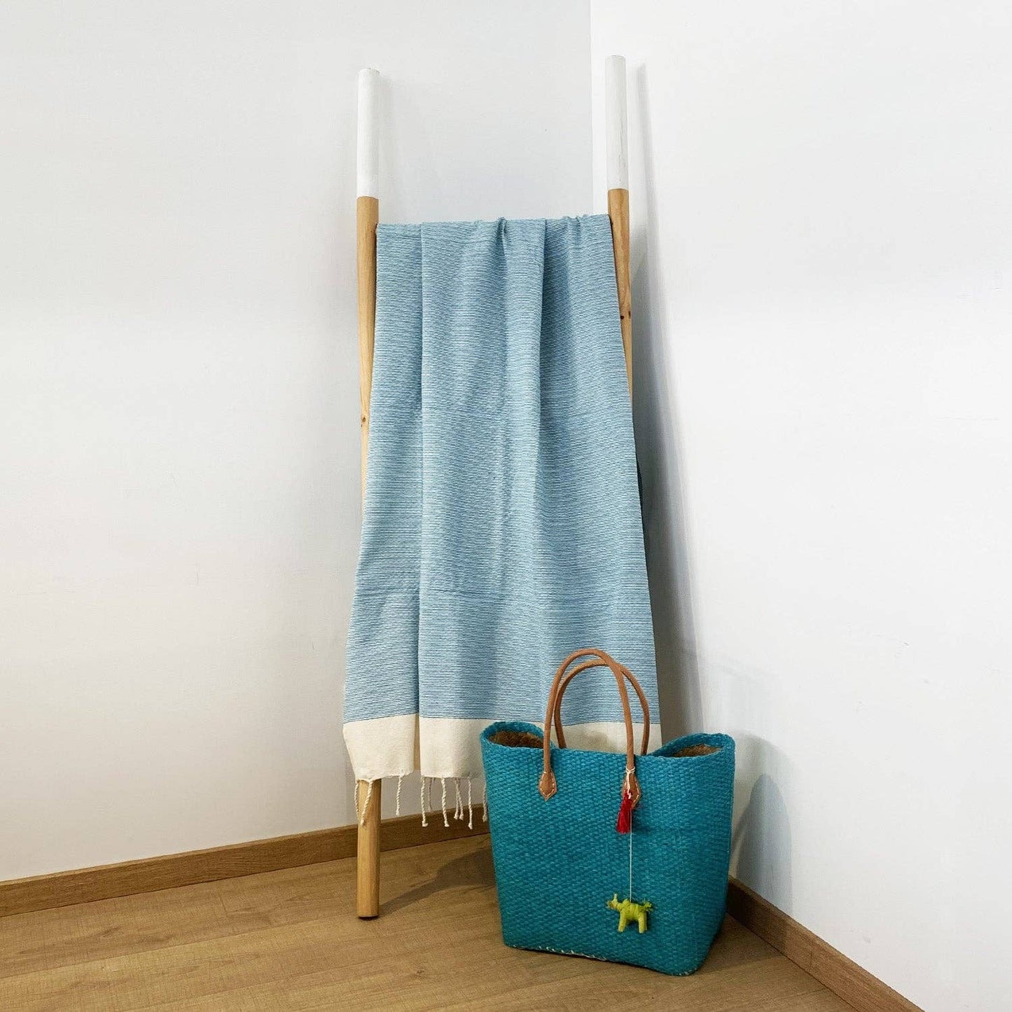 Flache Fouta Athena mit Wabenstruktur: Athena Orange / 100 x 200