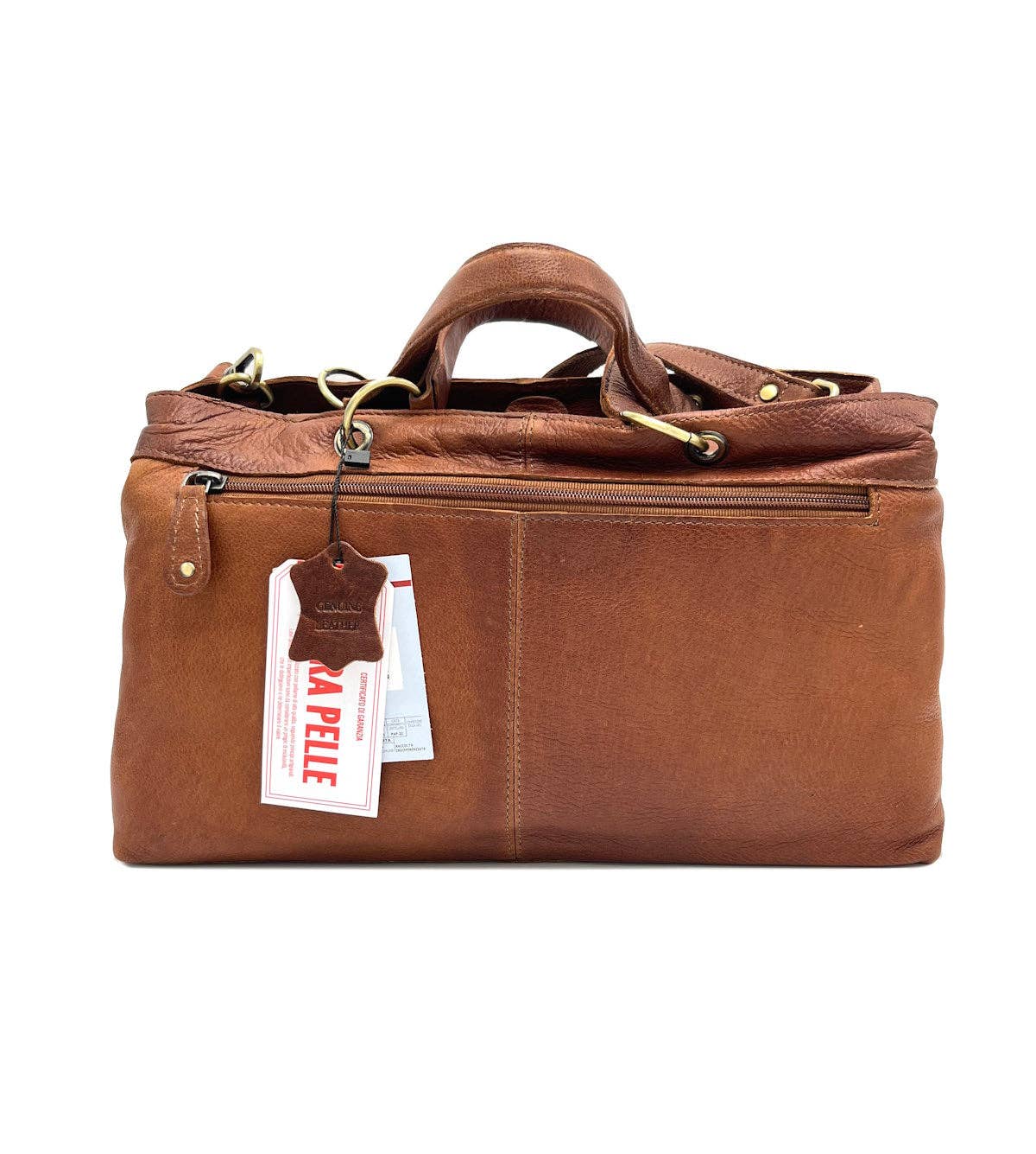 Schultertasche aus echtem Leder, Marke Basile, Art. BA3672DX.3: Brown