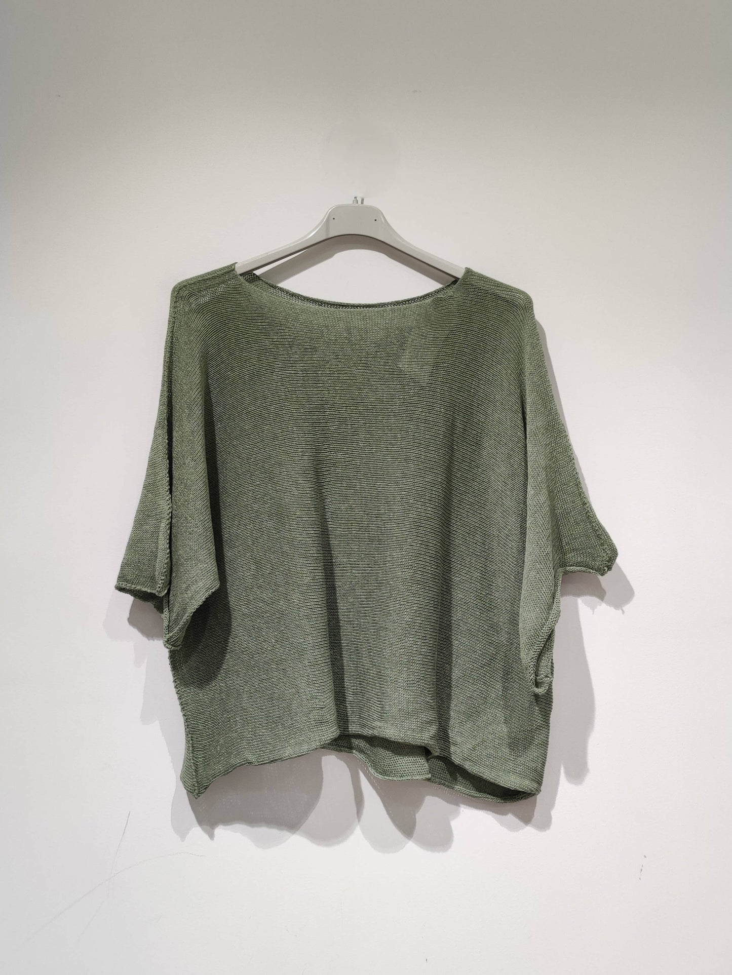 SYA leichtes Strickpullover mit ausgestelltem Schnitt - PE25: Schwarz / Du(36-42)