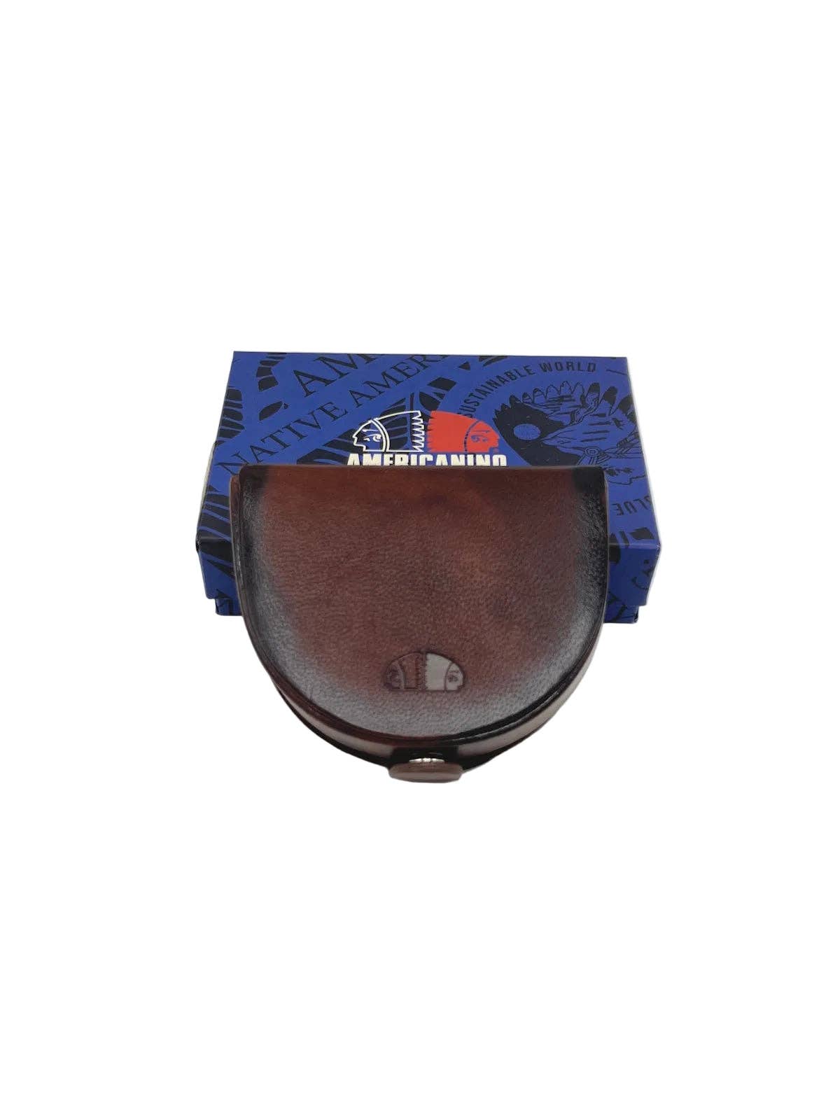 Vintage-Münzbeutel aus echtem Leder mit Druckknopfverschluss, Marke Americanino, Art. PDK487-12: Schwarz by Suie Valentini srl