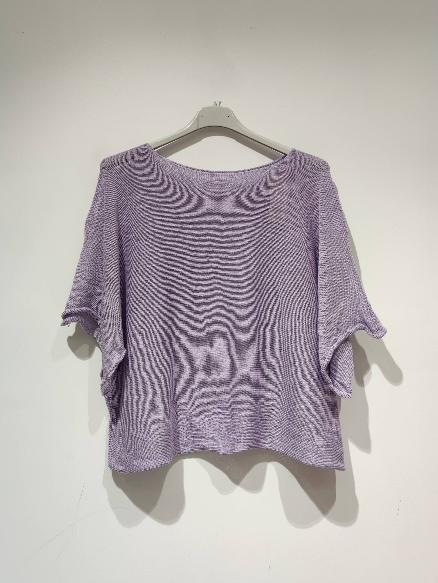 SYA leichtes Strickpullover mit ausgestelltem Schnitt - PE25: Schwarz / Du(36-42)