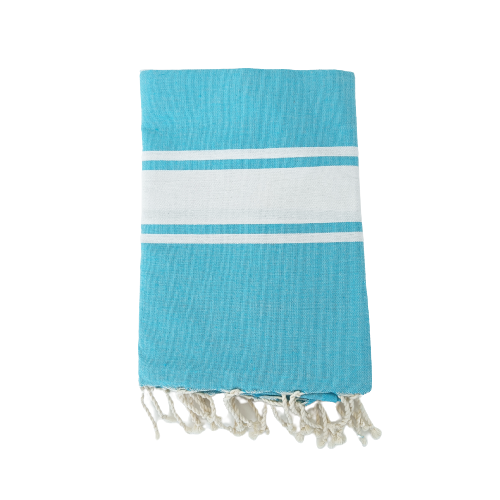 Flache traditionelle Fouta KOZO 100x200 cm oder 200x200 cm: Taupe / 100 x 200