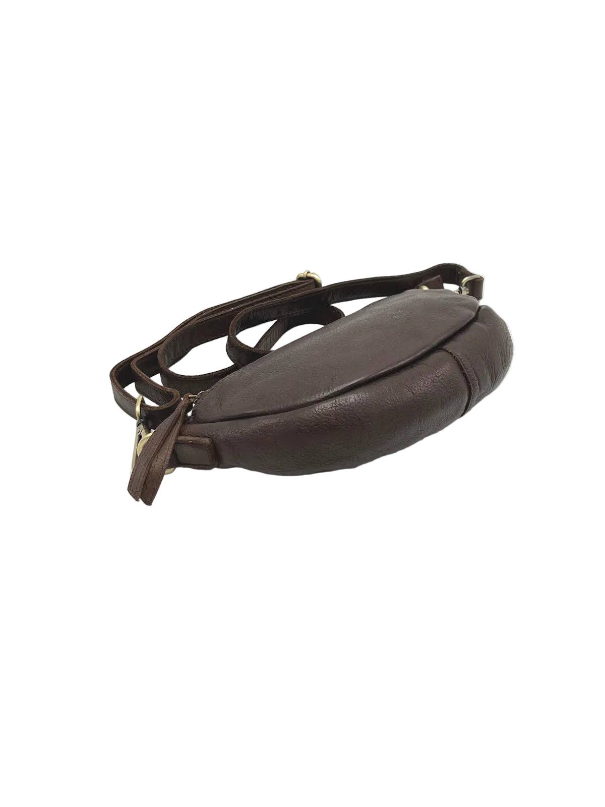 Kleine Umhängetasche aus echtem Leder, hergestellt in Italien, Art. 2032: Schwarz by Suie Valentini srl