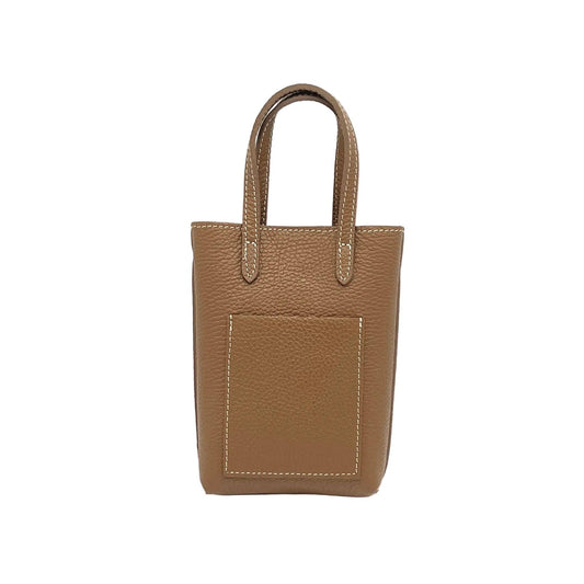 Echtes Leder-Handytasche, Hergestellt in Italien, Art. 112561Neu: Taupe by Suie Valentini srl