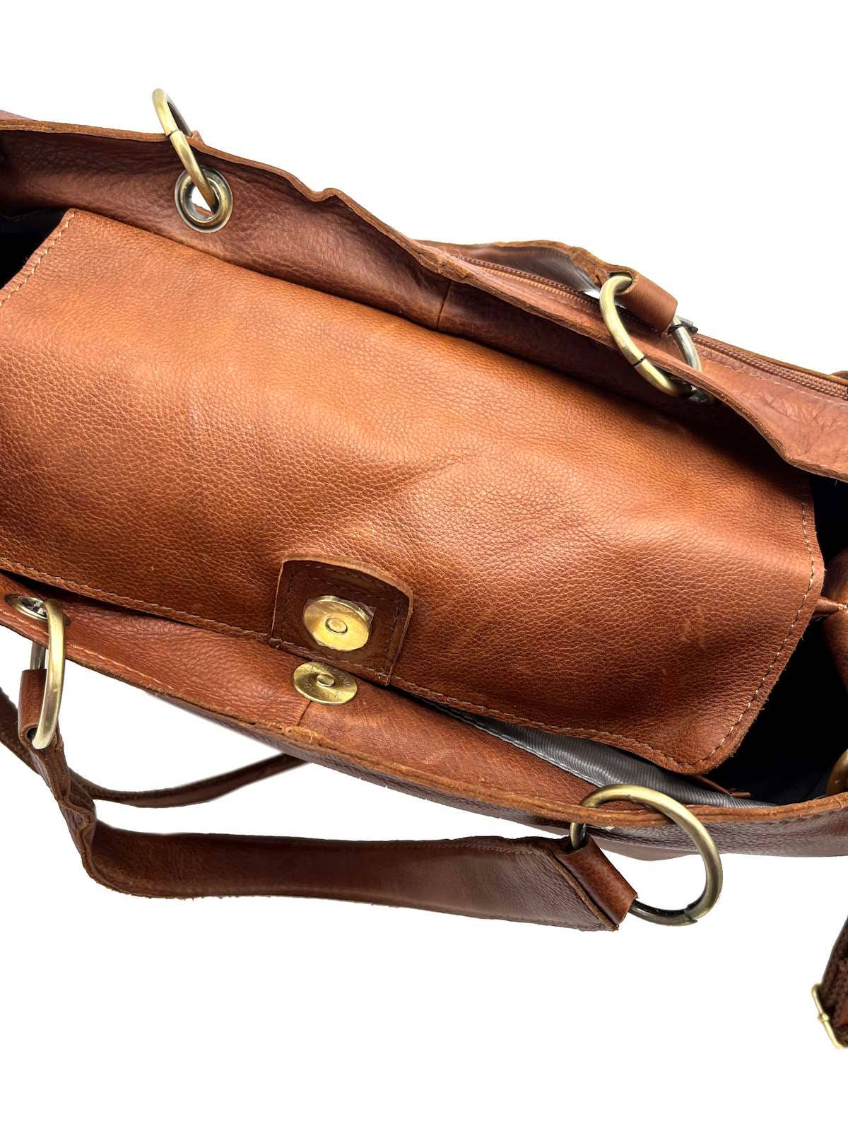 Schultertasche aus echtem Leder, Marke Basile, Art. BA3672DX.3: Brown