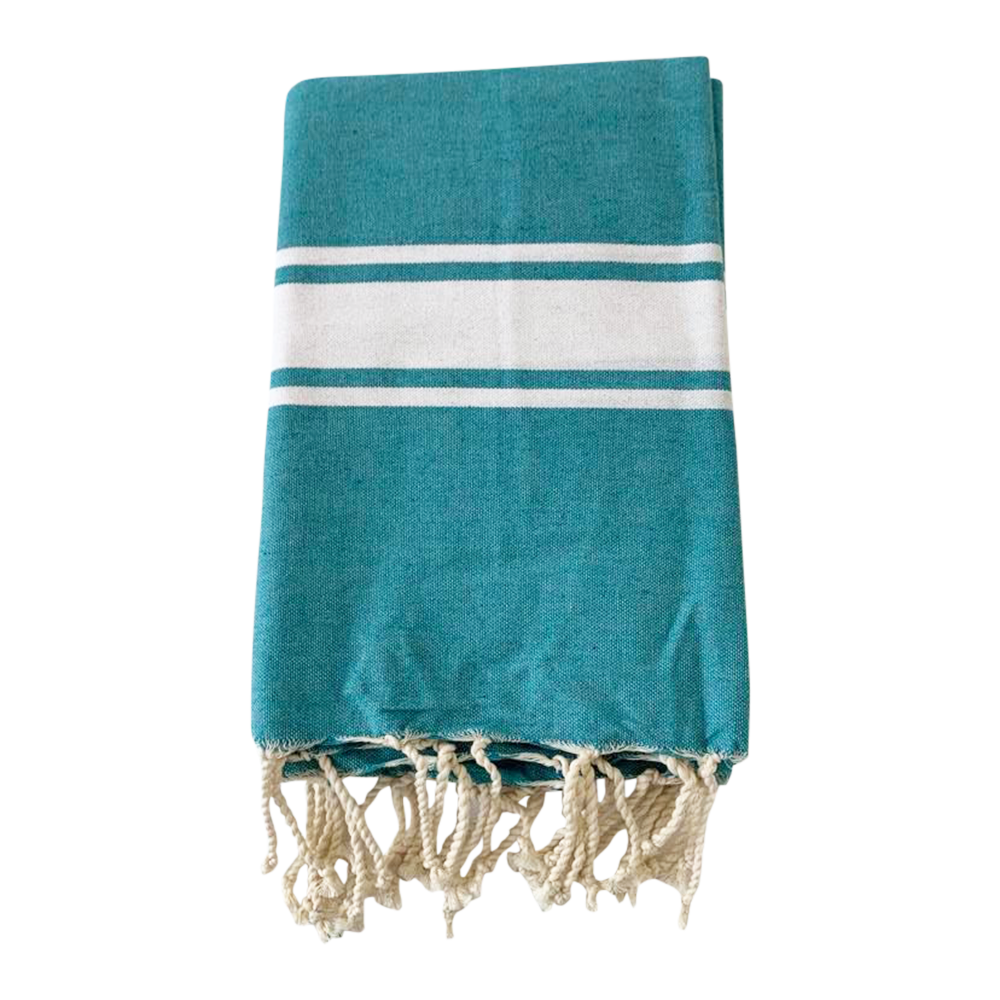 Flache traditionelle Fouta KOZO 100x200 cm oder 200x200 cm: Taupe / 100 x 200