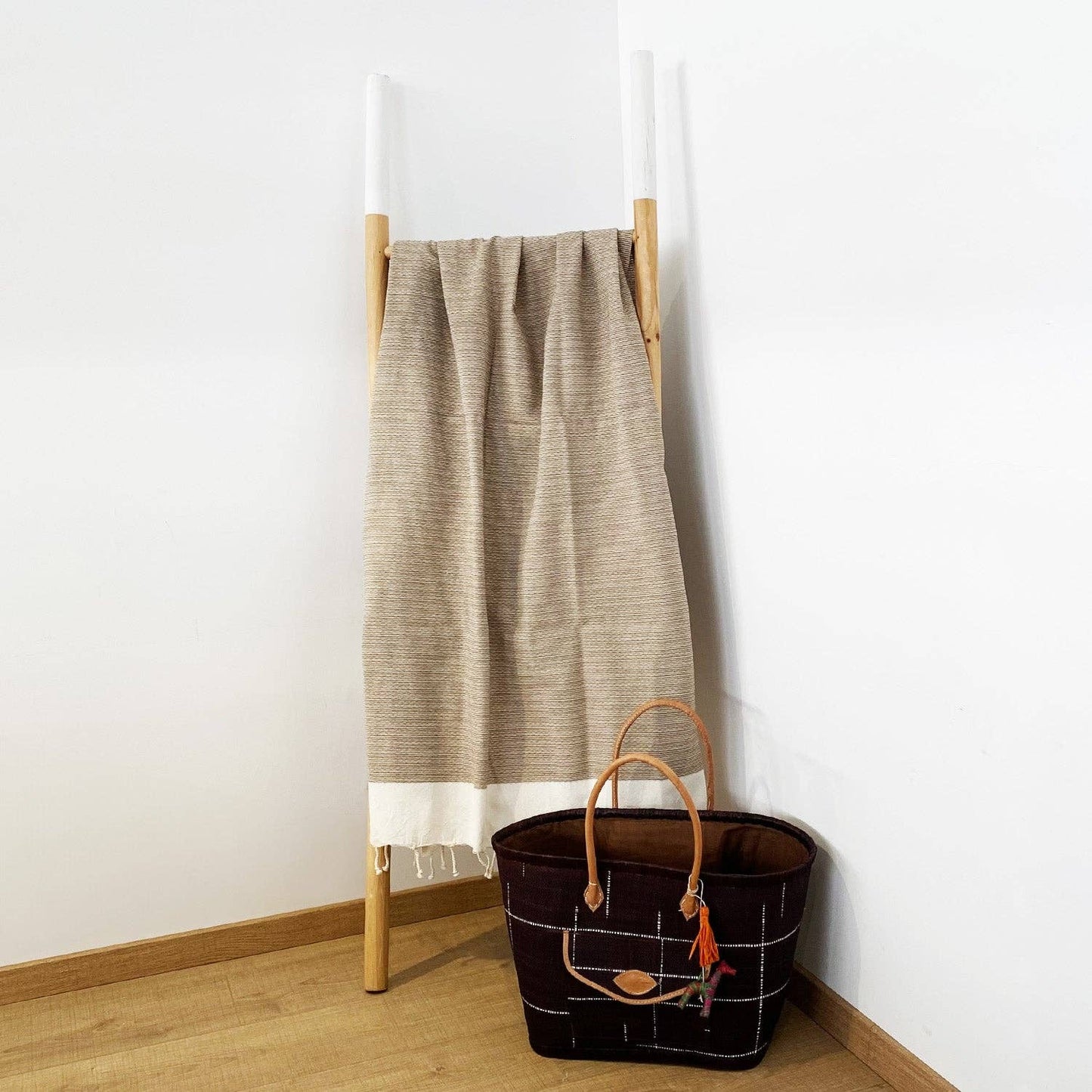 Flache Fouta Athena mit Wabenstruktur: Athena Orange / 100 x 200