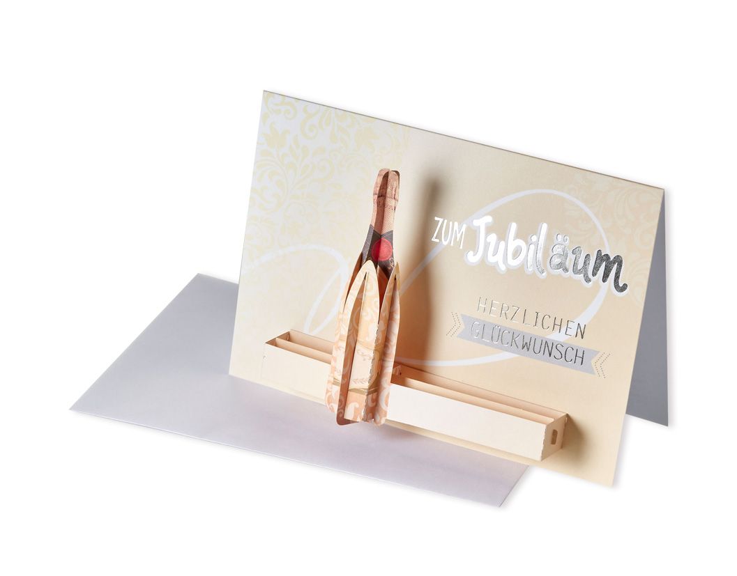Jubiläum Karte, 3-D, Klappkarte by Lefran - Erlebnis- & Genusskaufhaus