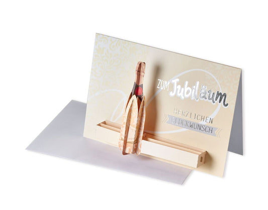 Jubiläum Karte, 3-D, Klappkarte by Lefran - Erlebnis- & Genusskaufhaus