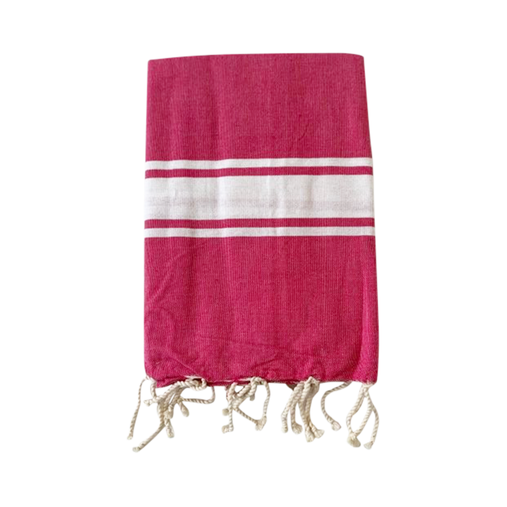 Flache traditionelle Fouta KOZO 100x200 cm oder 200x200 cm: Taupe / 100 x 200