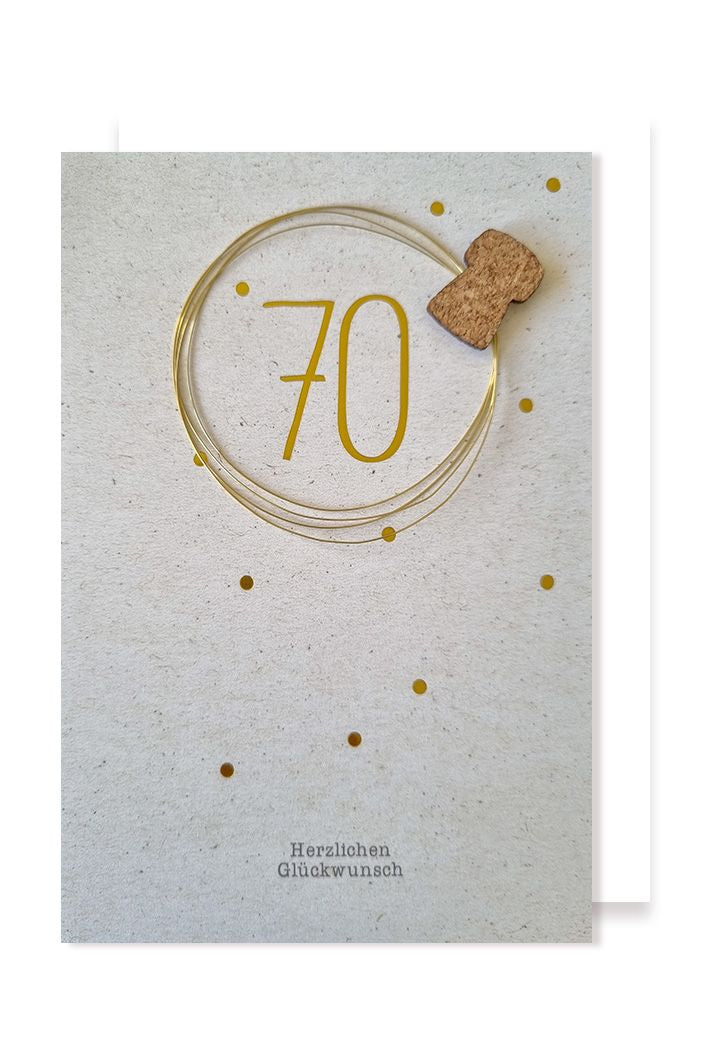 Glückwunschkarte, 70. Geburtstag by Lefran - Erlebnis- & Genusskaufhaus