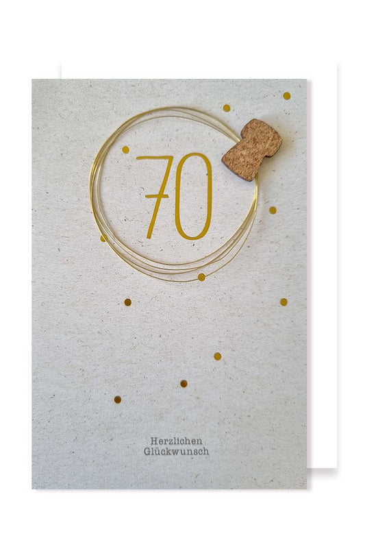 Glückwunschkarte, 70. Geburtstag by Lefran - Erlebnis- & Genusskaufhaus