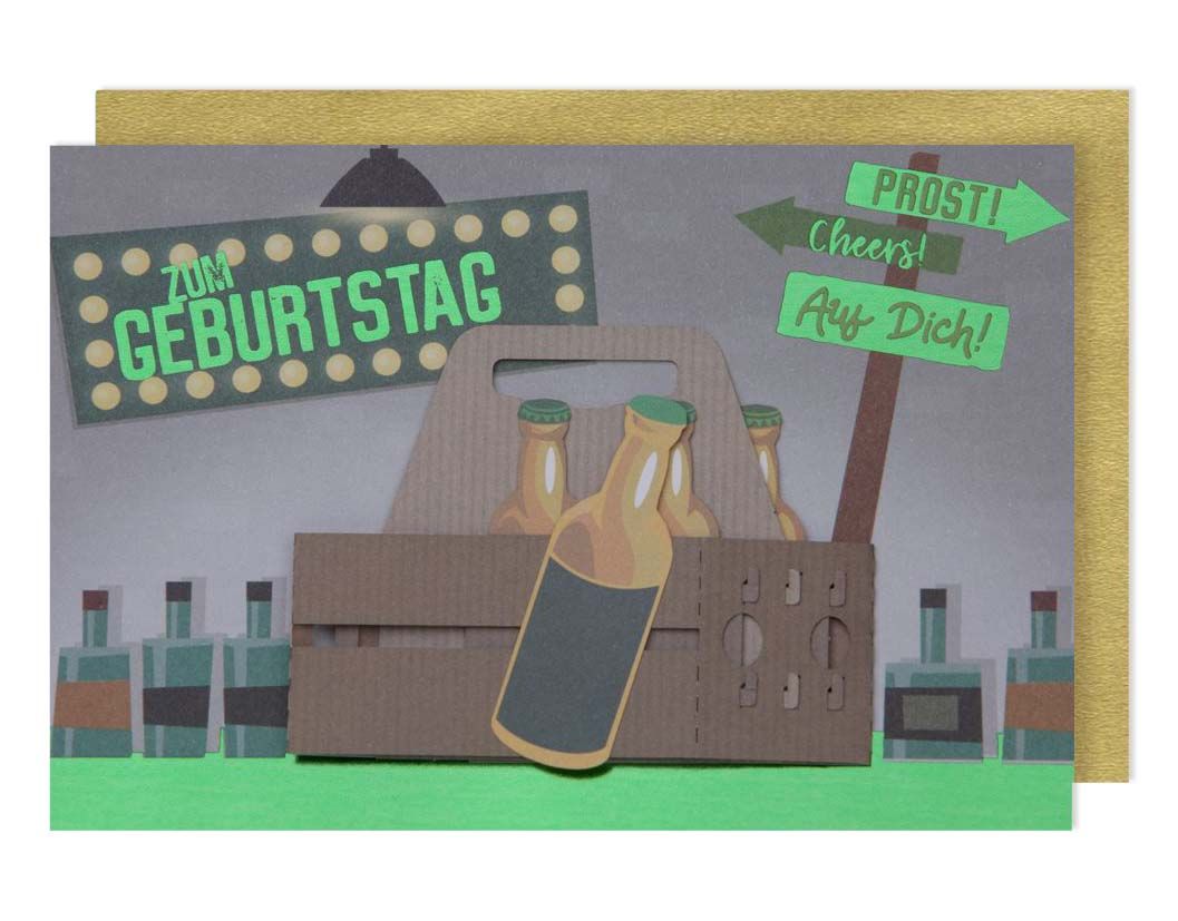 Geburtstagskarte, Prost by Lefran - Erlebnis- & Genusskaufhaus