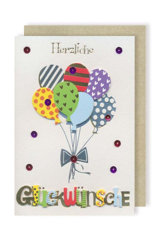 3-D Glückwunschkarte, Luftballons by Lefran - Erlebnis- & Genusskaufhaus