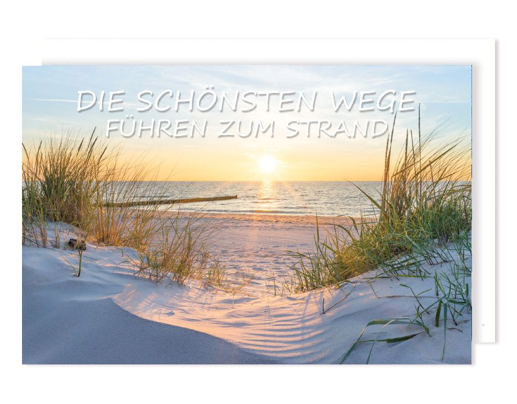 Anlass Karte – die schönsten Wege führen zum Strand (Meer) by Lefran - Erlebnis- & Genusskaufhaus