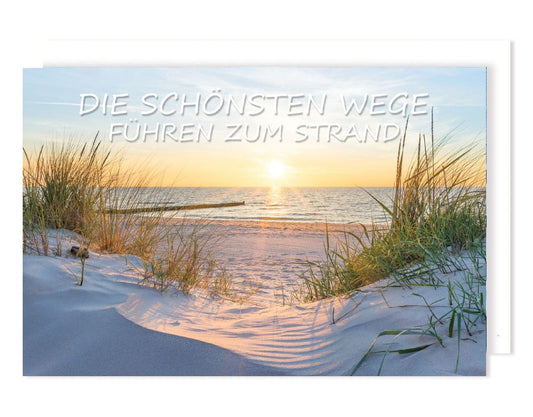 Anlass Karte – die schönsten Wege führen zum Strand (Meer) by Lefran - Erlebnis- & Genusskaufhaus