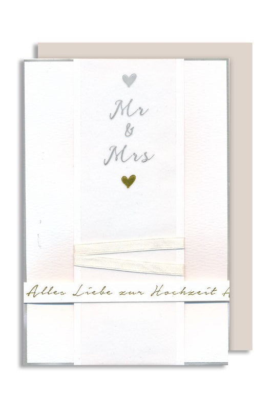 Hochzeitsglückwunsch Karte- Mr. & Mrs. by Lefran - Erlebnis- & Genusskaufhaus