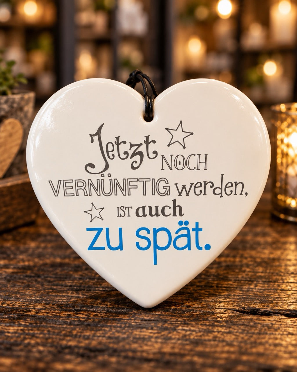 Keramikkerzen mit Sprüchen by Lefran - Erlebnis- & Genusskaufhaus