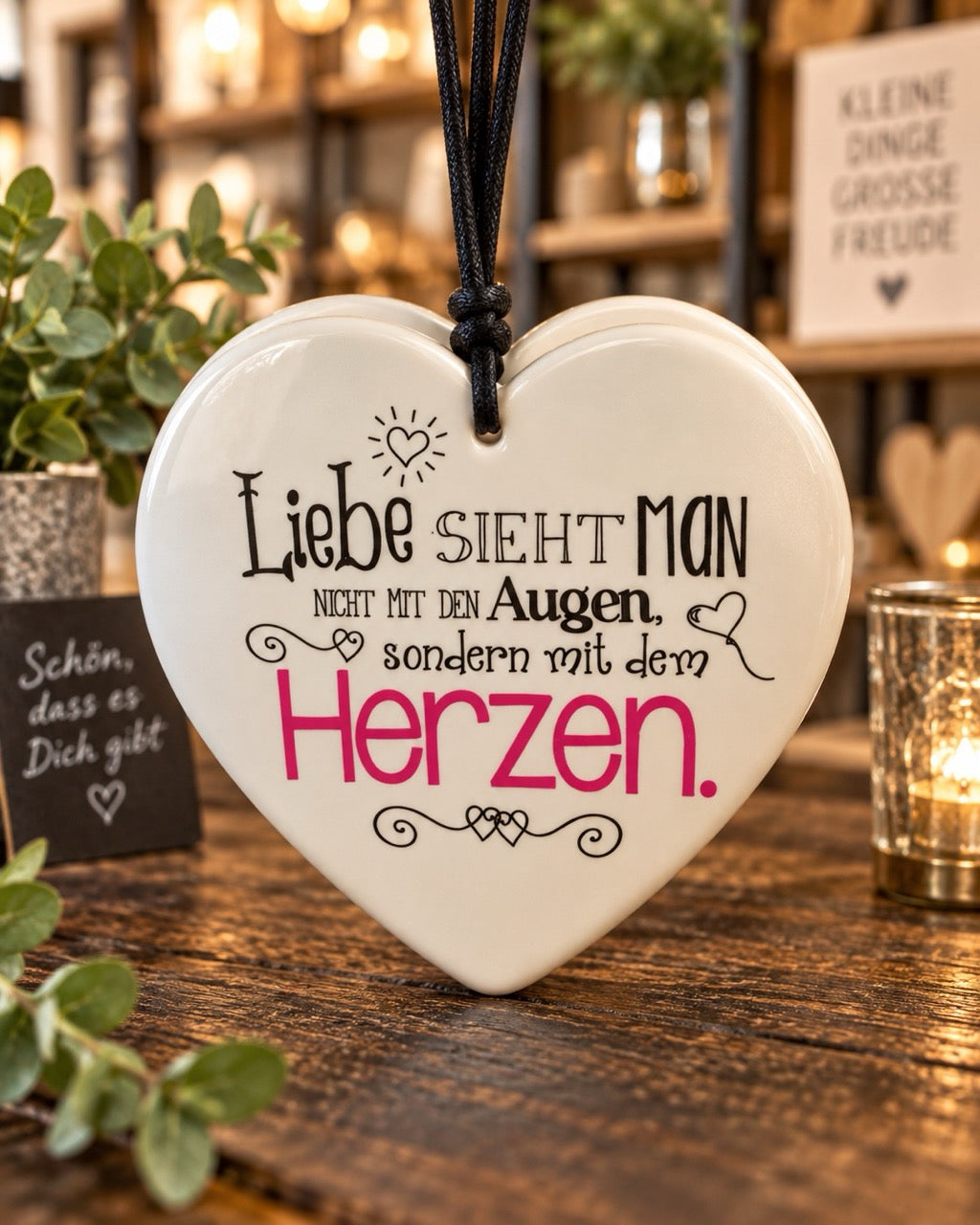 Keramikkerzen mit Sprüchen by Lefran - Erlebnis- & Genusskaufhaus