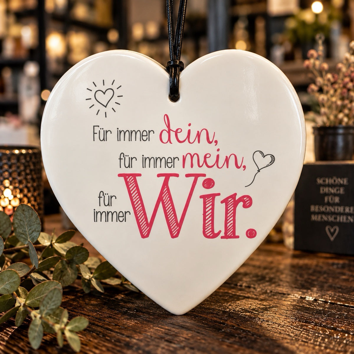Keramikkerzen mit Sprüchen by Lefran - Erlebnis- & Genusskaufhaus