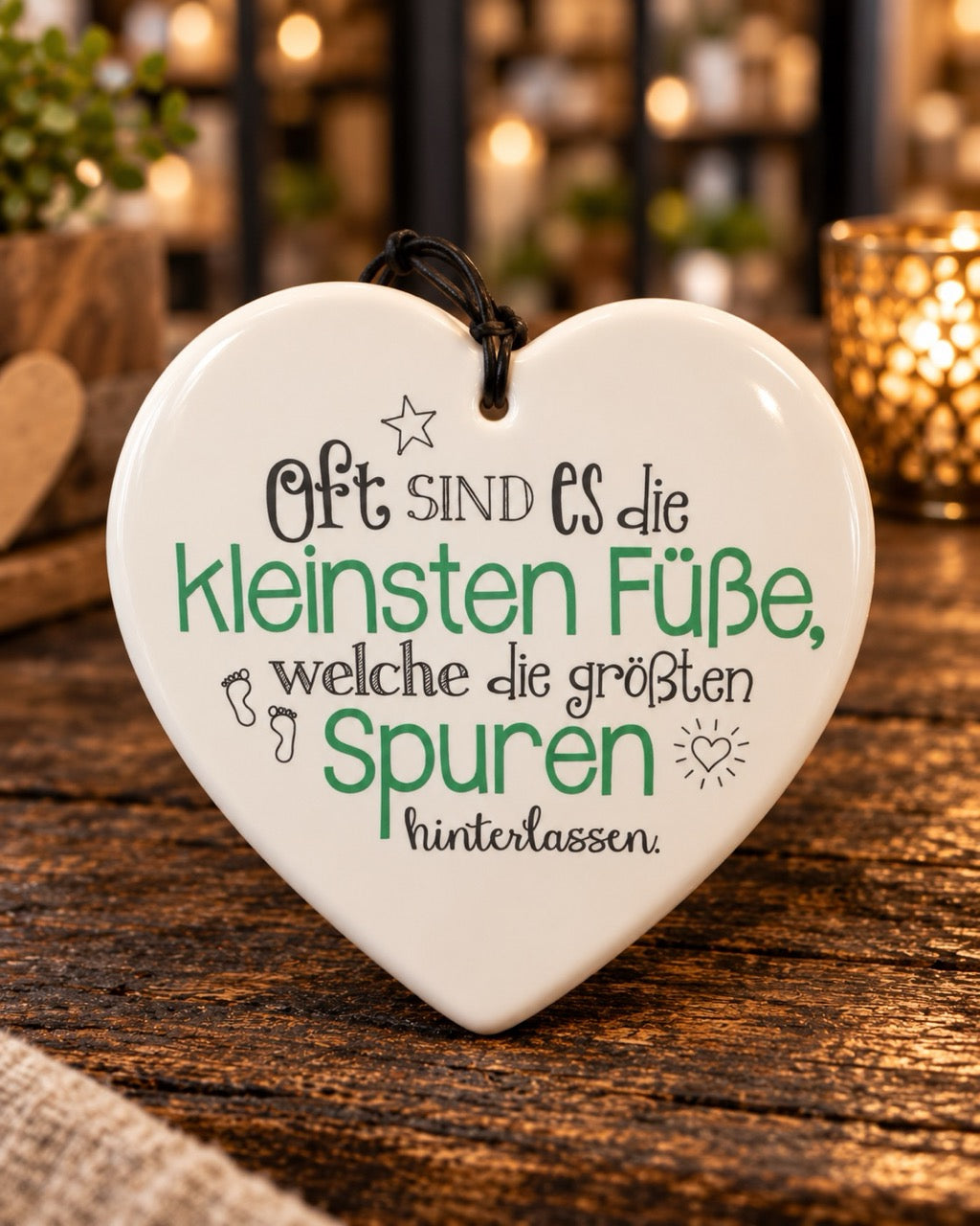 Keramikkerzen mit Sprüchen by Lefran - Erlebnis- & Genusskaufhaus