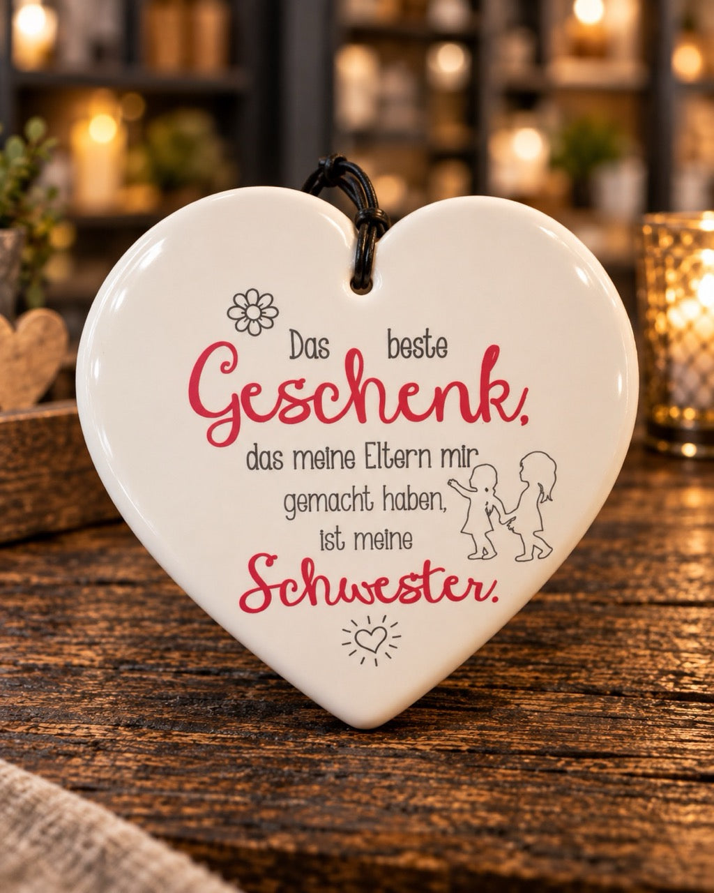 Keramikkerzen mit Sprüchen by Lefran - Erlebnis- & Genusskaufhaus