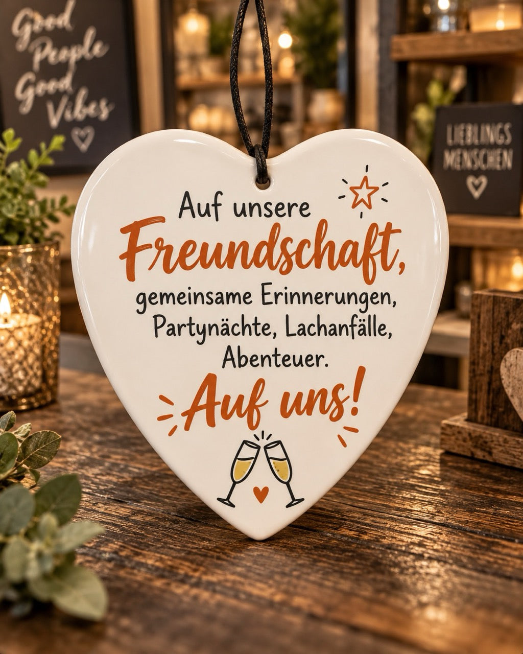 Keramikkerzen mit Sprüchen by Lefran - Erlebnis- & Genusskaufhaus