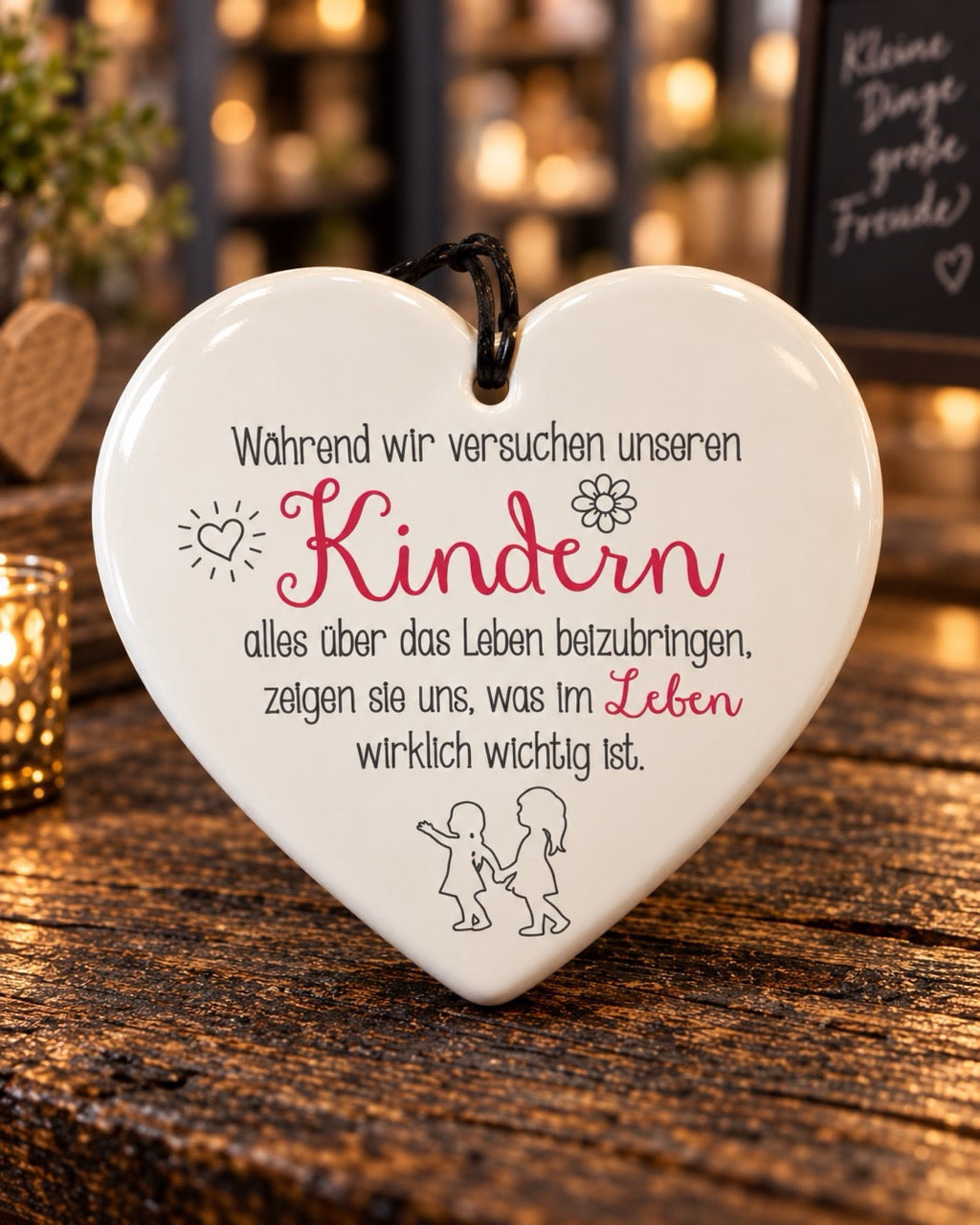 Keramikkerzen mit Sprüchen by Lefran - Erlebnis- & Genusskaufhaus