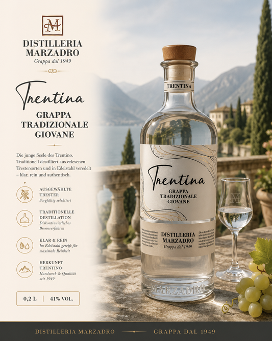 Marzadro Grappa Trentina Anfora 0,20 L 43% Vol. – Lefran Cottbus