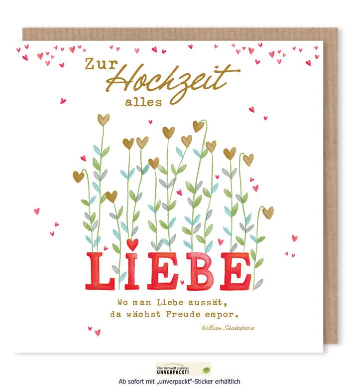 Zur Hochzeit alles Liebe by Lefran - Erlebnis- & Genusskaufhaus