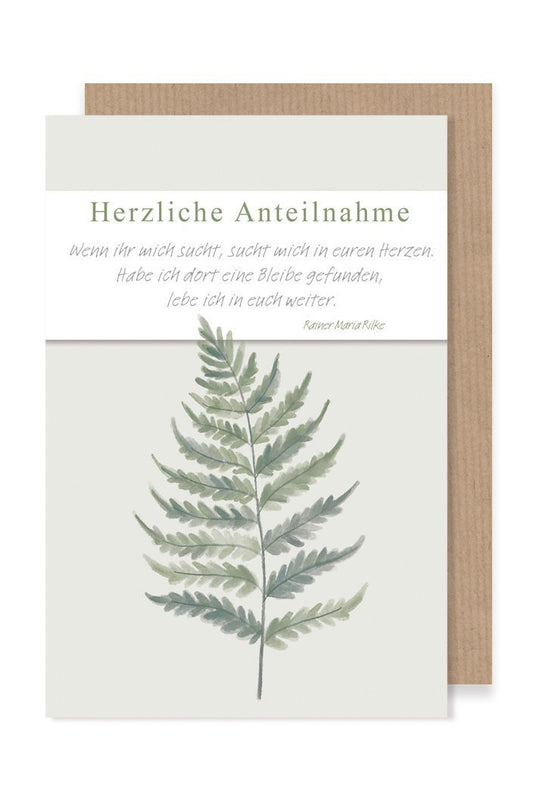 Herzliche Anteilnahme, Trauerkarte by Lefran - Erlebnis- & Genusskaufhaus