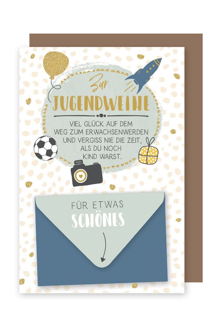 Zur Jugendweihe mit Geldschein Karte Fussball by Lefran - Erlebnis- & Genusskaufhaus