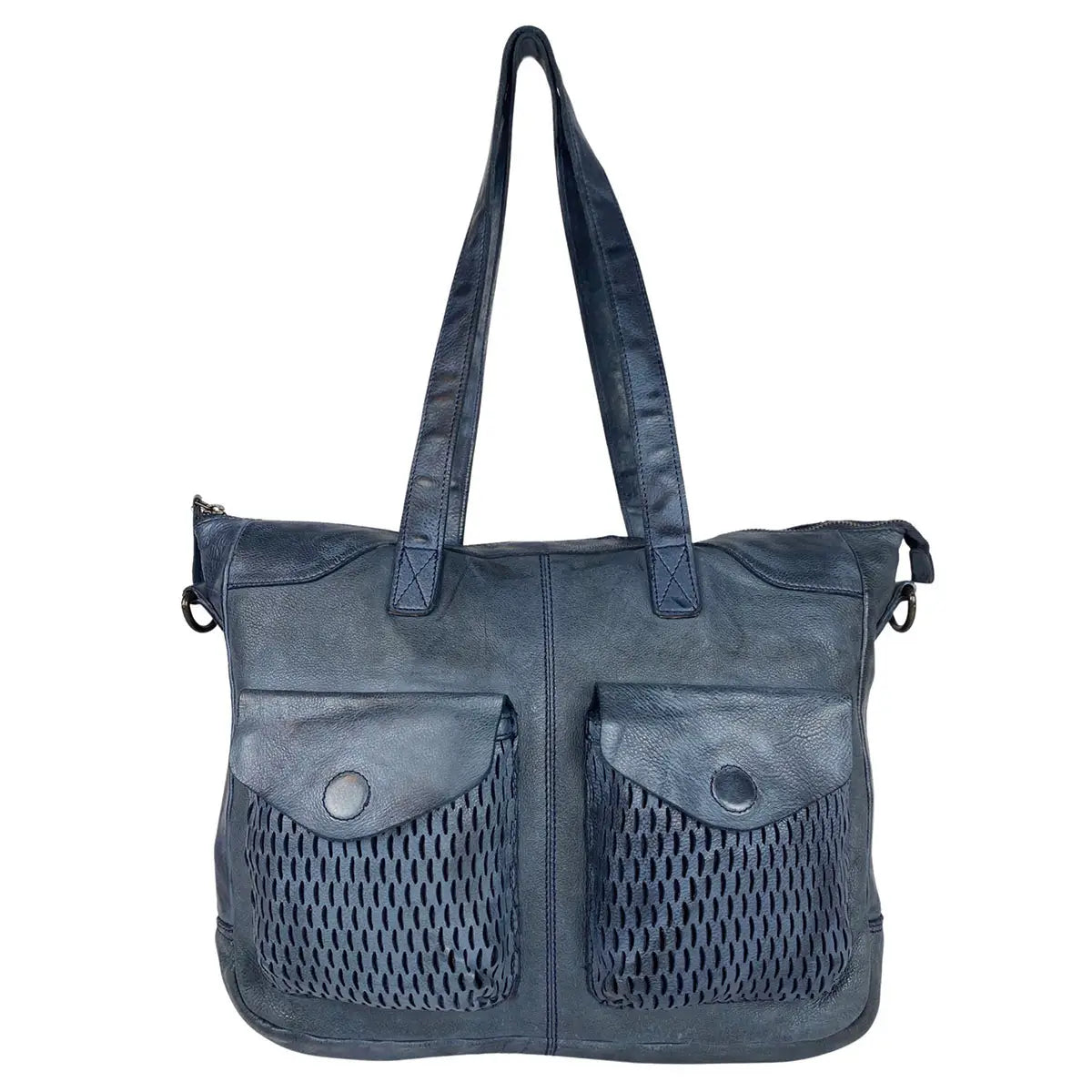 Große Damen- Schultertasche Handtasche aus Leder 4 Farben