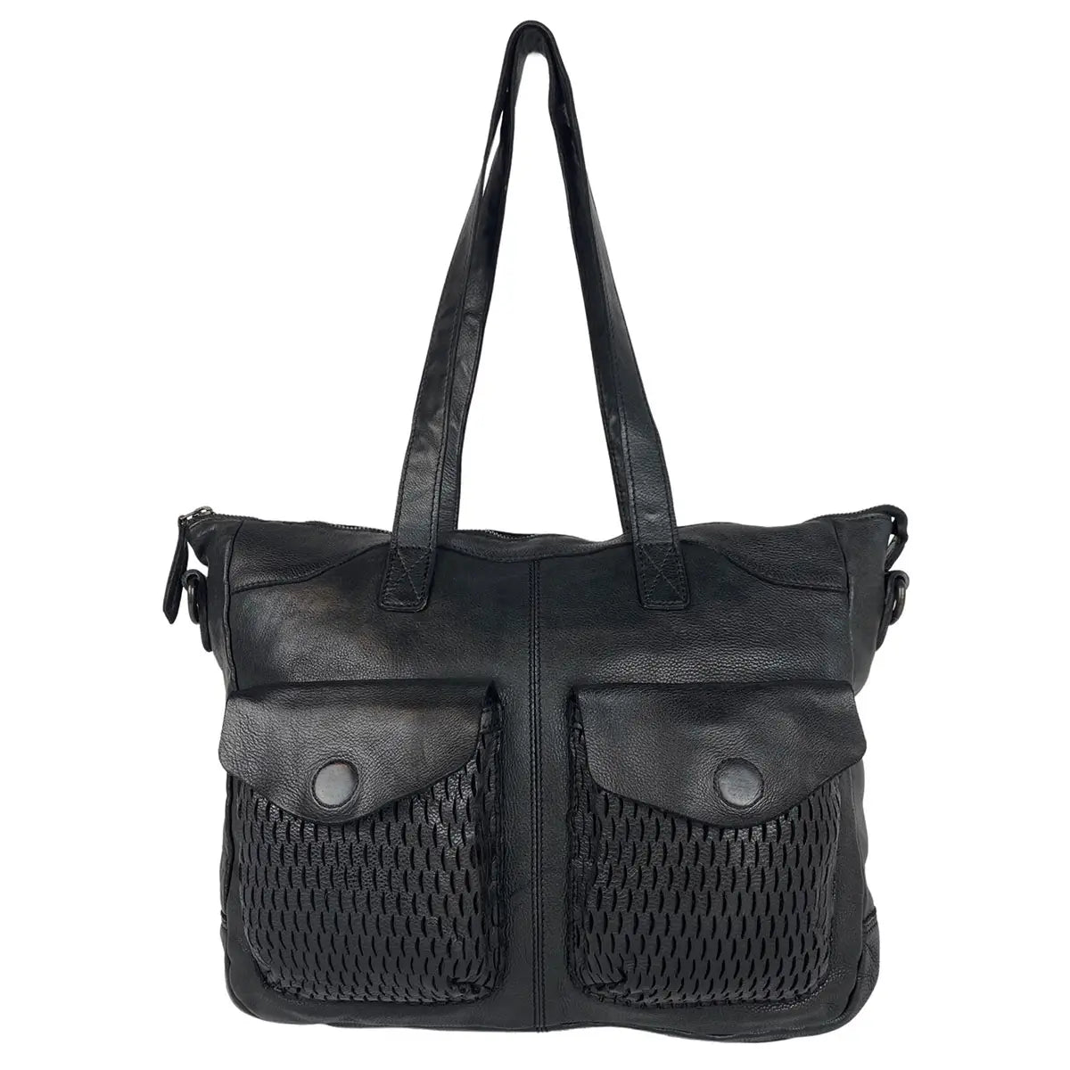 Große Damen- Schultertasche Handtasche aus Leder 4 Farben