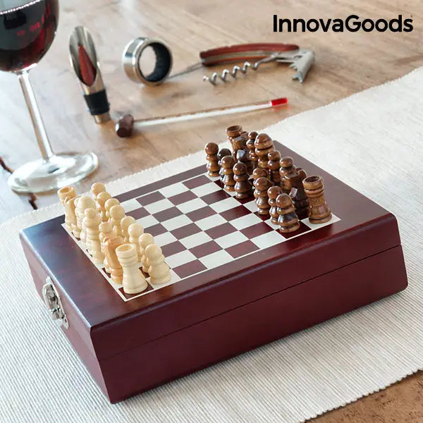 Elegantes Weinzubehörset Schach by Mein Shop