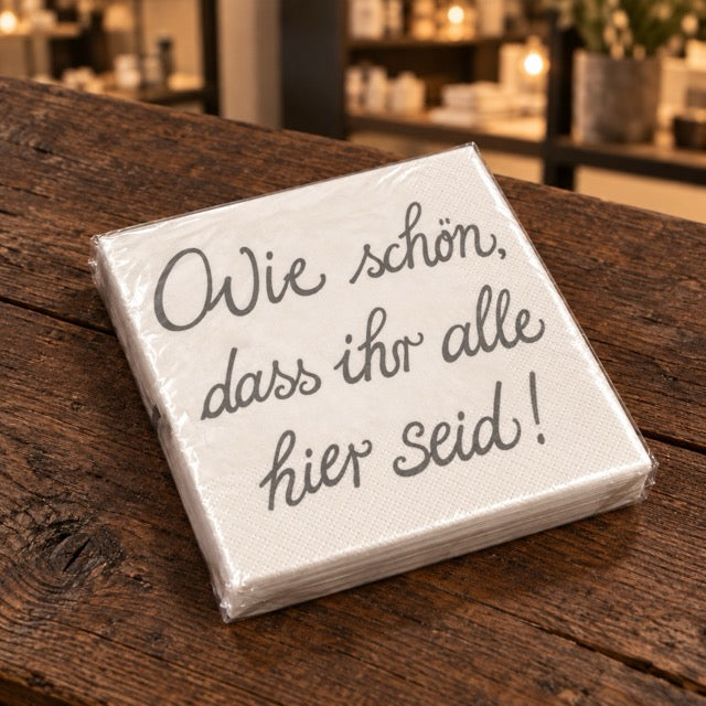 Spruchservietten by Lefran - Erlebnis- & Genusskaufhaus