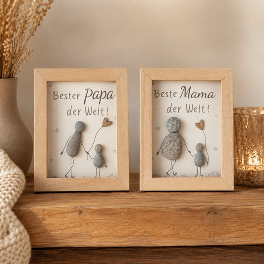 Bilderrahmen-Deko 'Bester Papa' 12x15 cm – Steinoptik by Lefran Cottbus